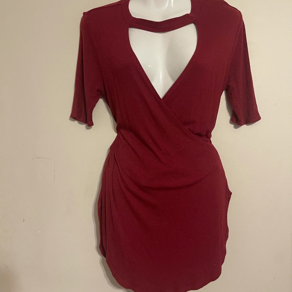 Burgundy blouse